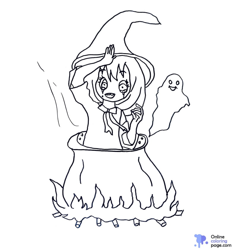 Halloween Coloring Pages Witches