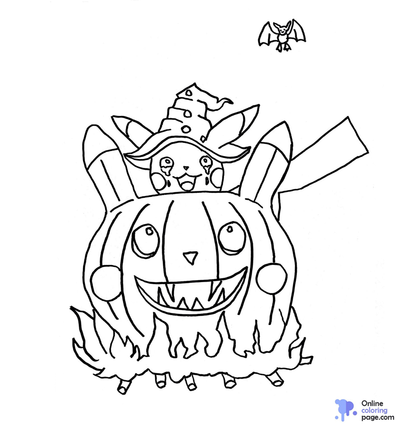 Halloween Pokemon Coloring Pages