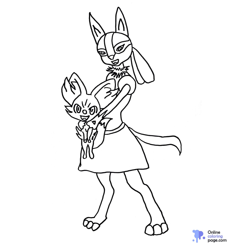Lucario Pokemon Coloring Pages - Online Coloring Page